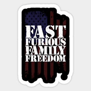 Fast Furious Family Freedom Sticker